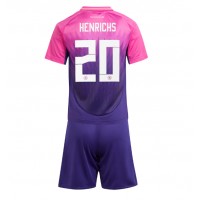 Camiseta Alemania Benjamin Henrichs #20 Segunda Equipación Replica Eurocopa 2024 para niños mangas cortas (+ Pantalones cortos)